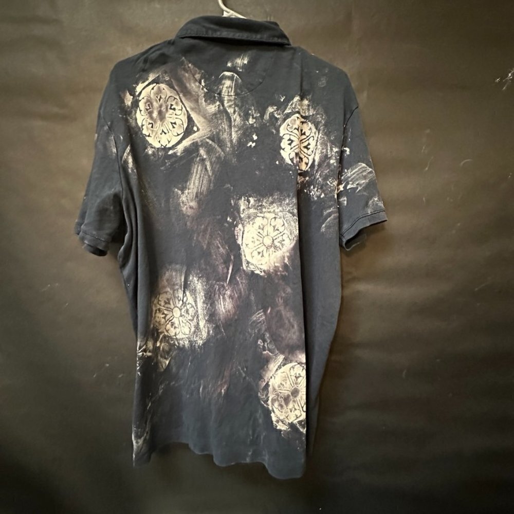 Tahari Polo Size XL Cotton Compass Nordic Handmade Viking Golf One of a Kind - Picture 4 of 5